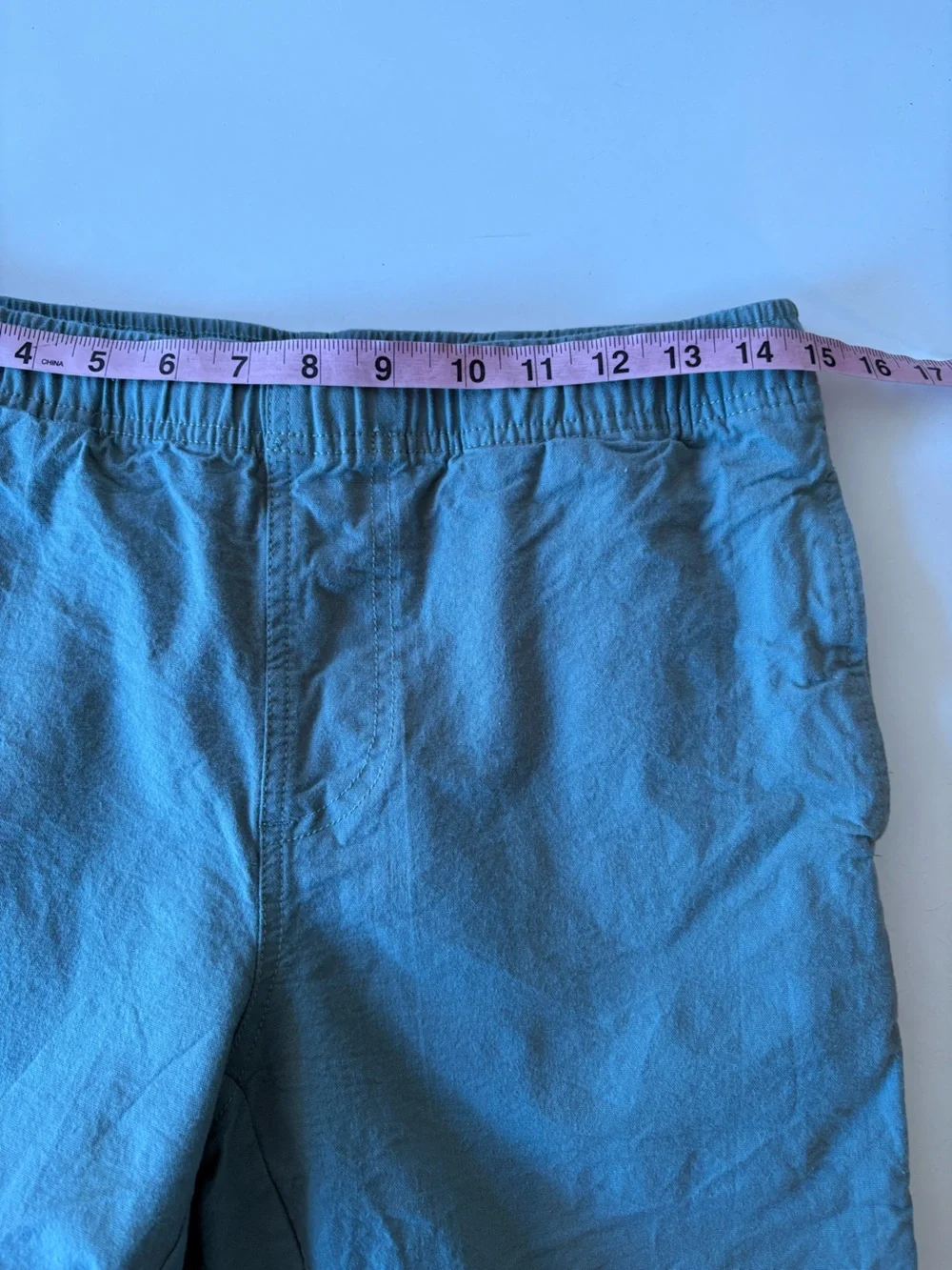 Free Fly || Stretch Canvas Shorts in Shale Green Gray Drawstring Small